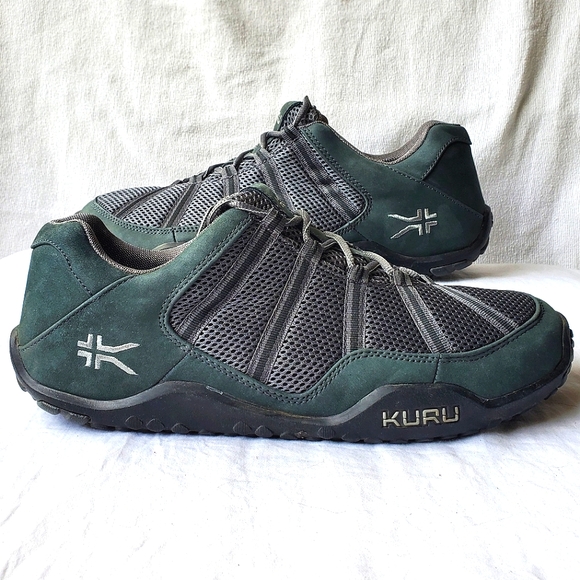 KURU Shoes Kuru Mens Chicane Comfort Hiking Plantar Fasciitis Shoes Greengray Size 1 Wide